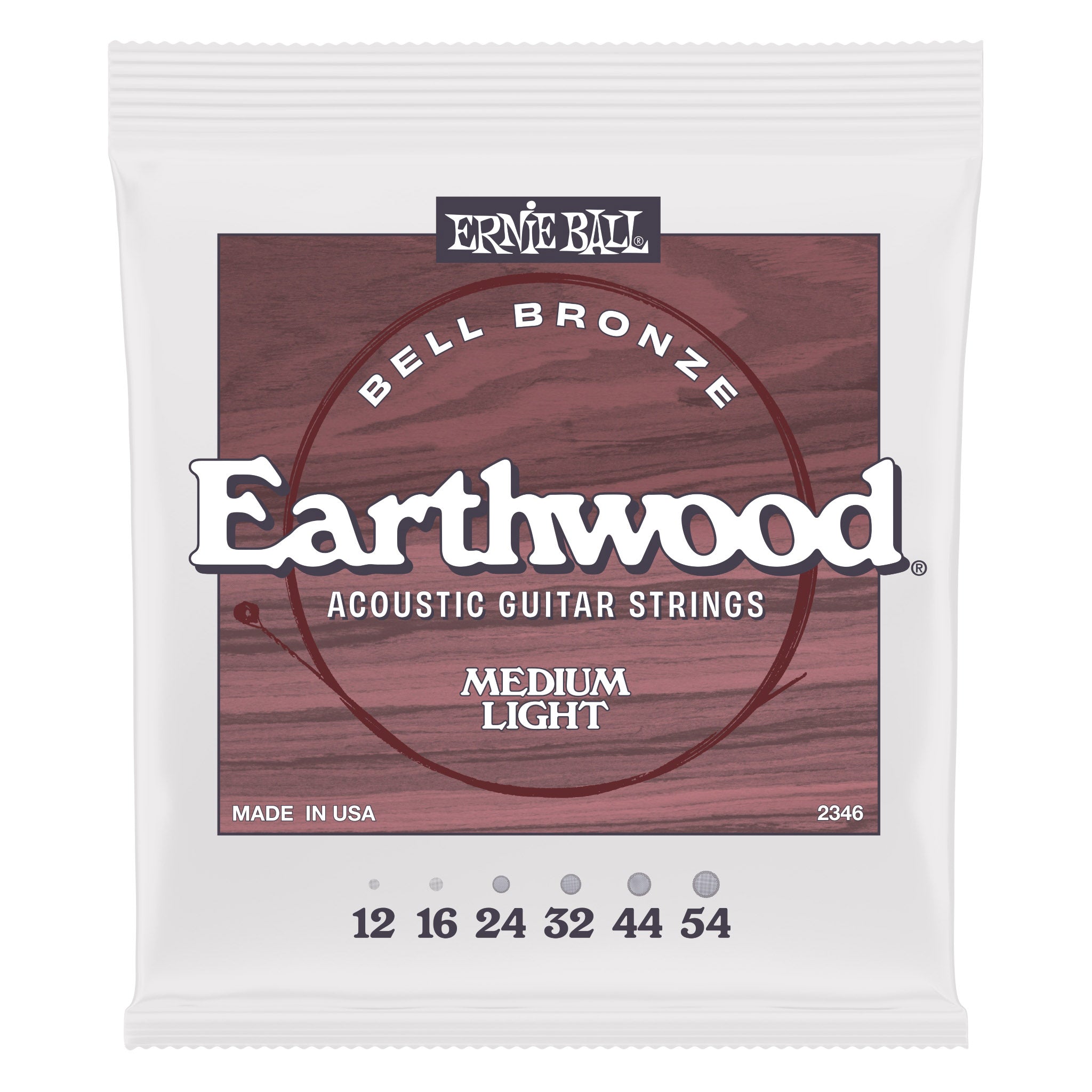 Ernie Ball Earthwood Medium Light Bell Bronze Acoustic Strings .12-.54