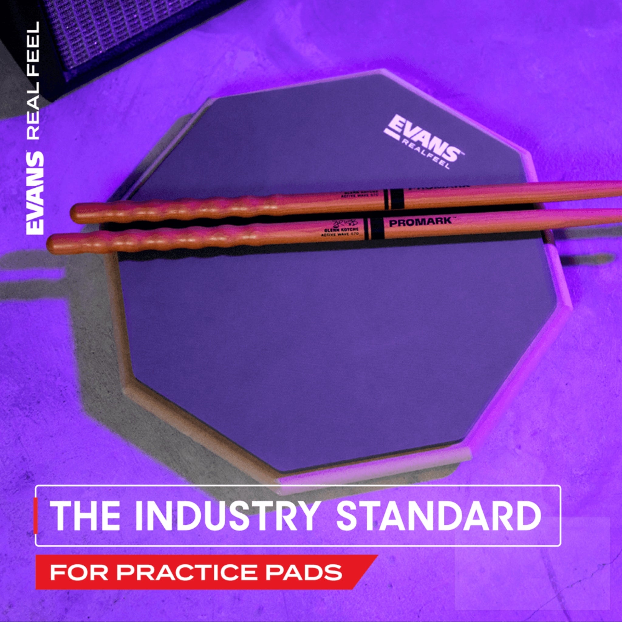 RealFeel 2-sided Practice Drum Pad, 6 Inch