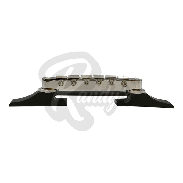 GE104B Nashville Tune-O-Matic Bridge w/ Archtop Ebony Base - Fits Gibson® & Epiphone®