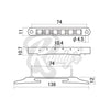 GE104B Nashville Tune-O-Matic Bridge w/ Archtop Ebony Base - Fits Gibson® & Epiphone®