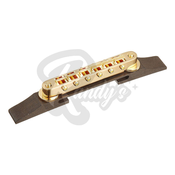GE104B Nashville Tune-O-Matic Bridge w/ Archtop Ebony Base - Fits Gibson® & Epiphone®