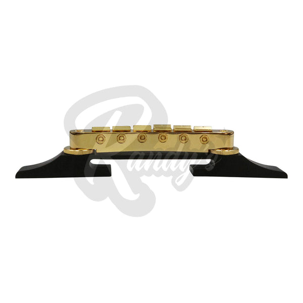 GE104B Nashville Tune-O-Matic Bridge w/ Archtop Ebony Base - Fits Gibson® & Epiphone®