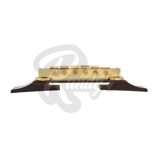 GE104B Nashville Tune-O-Matic Bridge w/ Archtop Rosewood Base - Fits Gibson® & Epiphone®