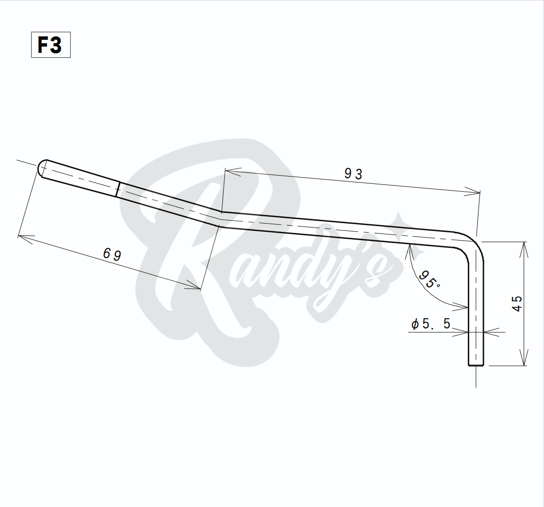 F3 Locking Tremolo Arm for Gotoh® Floyd Rose® GE1996T