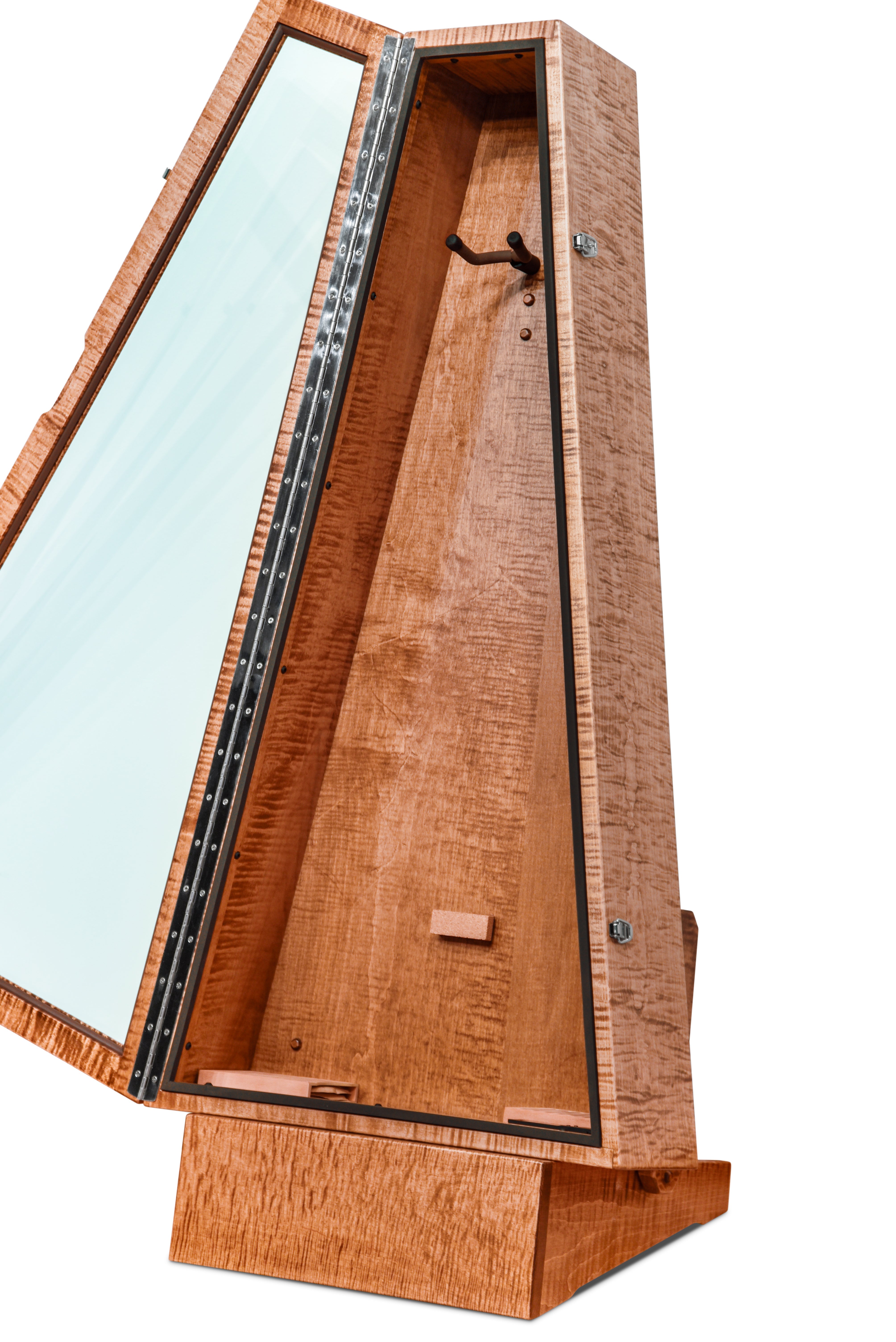 ClimaStand Triangle Humidor with Base - Flamed Maple With Provincial Stain