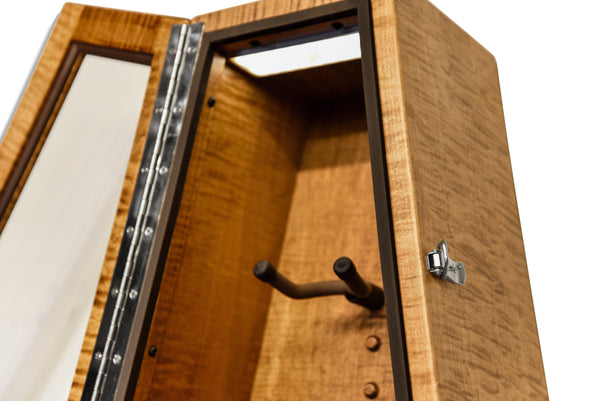 ClimaCase Triangle Humidor - Flamed Maple with Provincial Stain