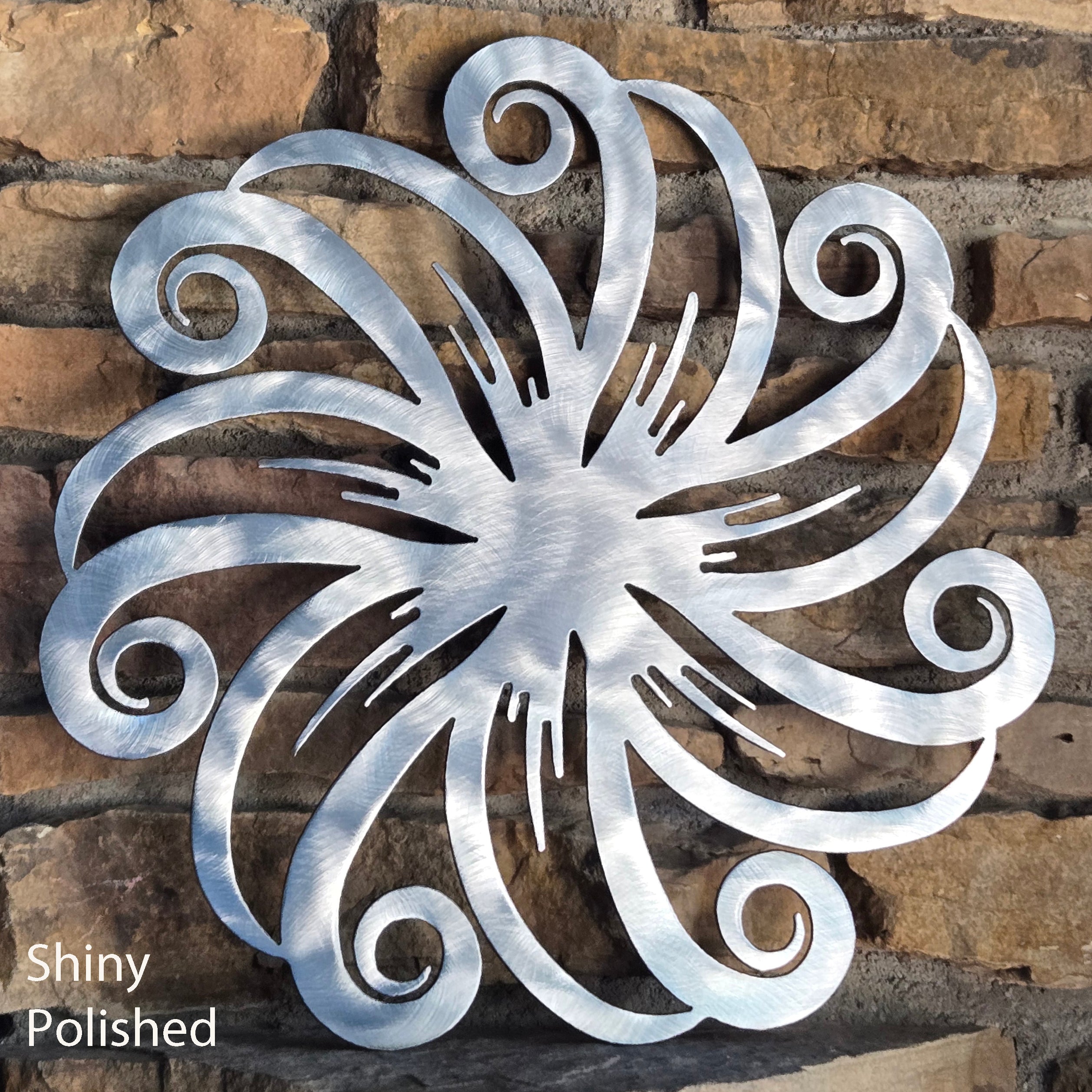Flower Spiral Metal Art