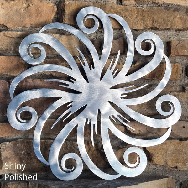 Flower Spiral Metal Art