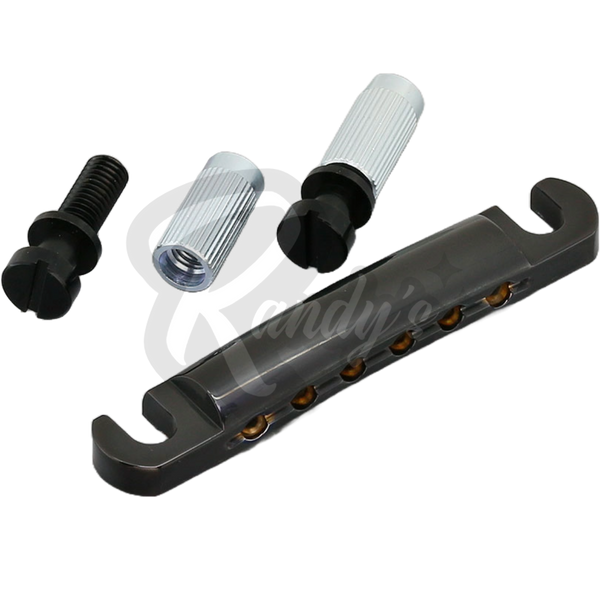 Lightweight Stop Bar Tailpiece w/ Studs & Anchors (Aluminum) - Fits Gibson® & Epiphone®