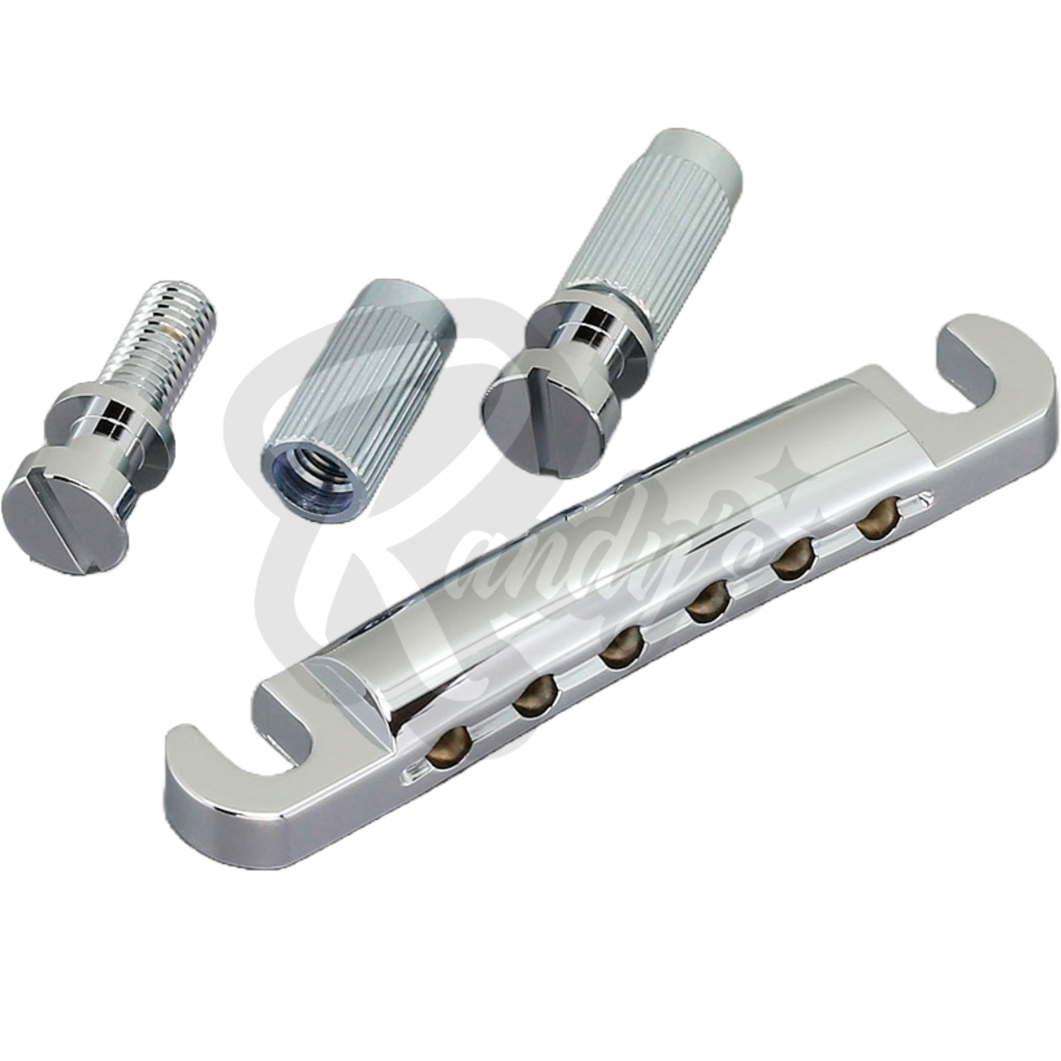 Lightweight Stop Bar Tailpiece w/ Studs & Anchors (Aluminum) - Fits Gibson® & Epiphone®