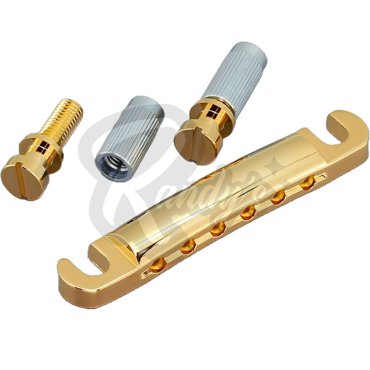 Lightweight Stop Bar Tailpiece w/ Studs & Anchors (Aluminum) - Fits Gibson® & Epiphone®