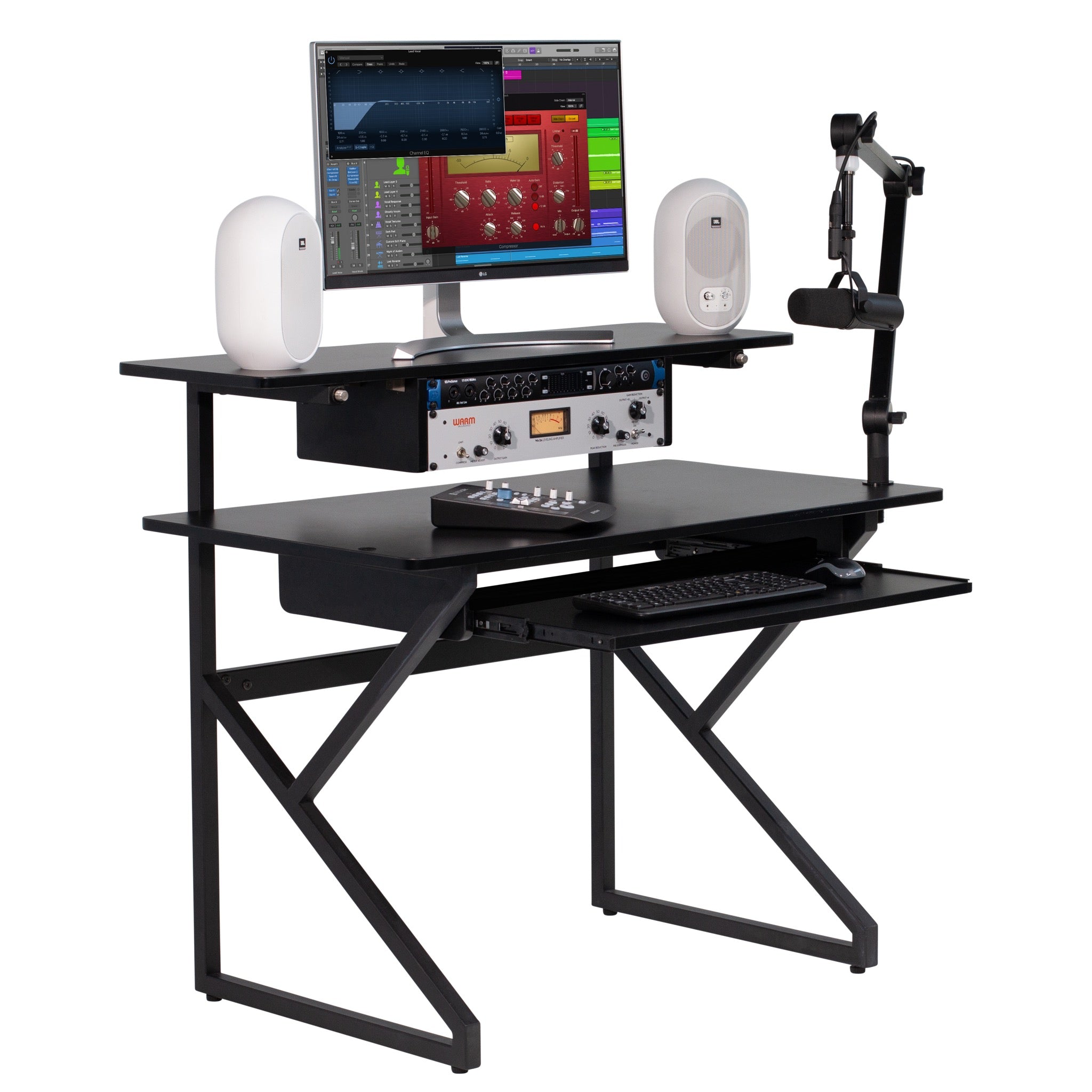 Gator Frameworks Content Creator Furniture Series Main Desk – Black Finish