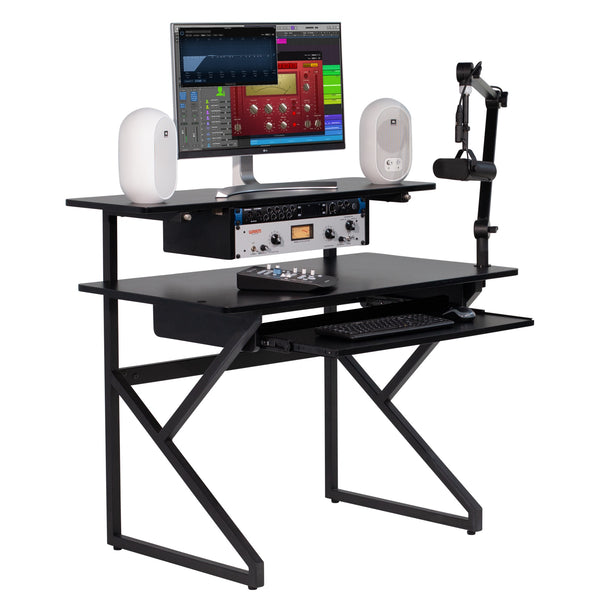 Gator Frameworks Content Creator Furniture Series Main Desk – Black Finish