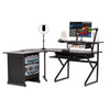 Gator Frameworks Content Creator Furniture Series Complete Desk Set – Black Finish