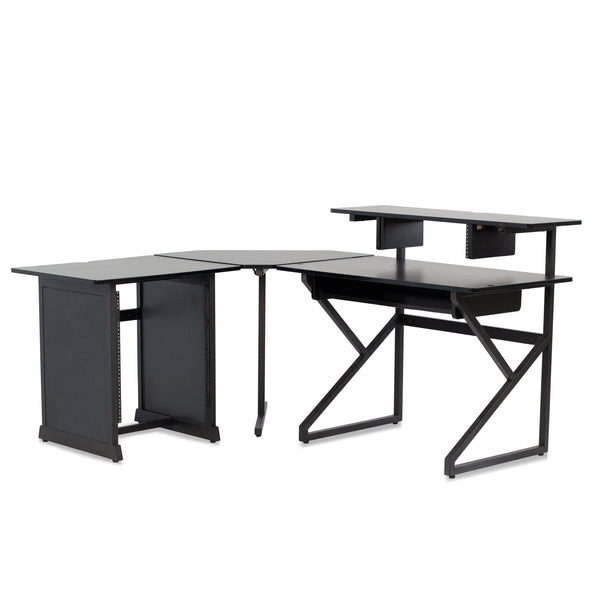 Gator Frameworks Content Creator Furniture Series Complete Desk Set – Black Finish
