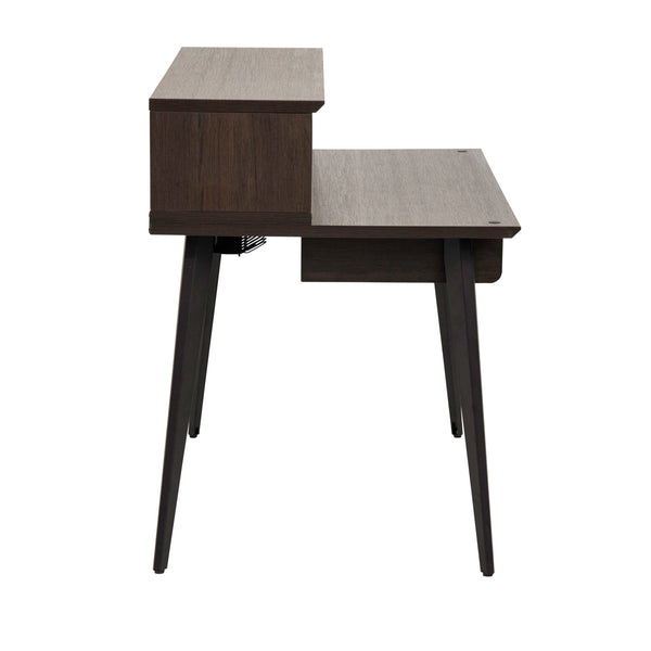 Gator Frameworks Elite Furniture Series Main Desk – Dark Walnut Brown Finish