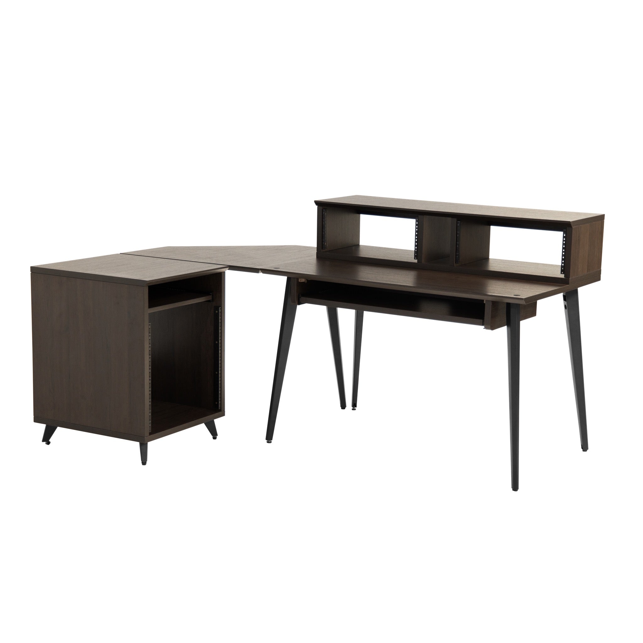 Gator Frameworks Elite Furniture Series Main Desk – Dark Walnut Brown Finish