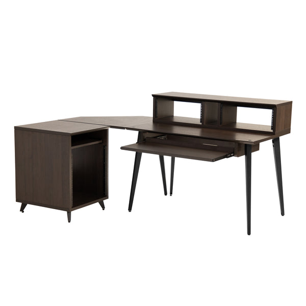 Gator Frameworks Elite Furniture Series Main Desk – Dark Walnut Brown Finish