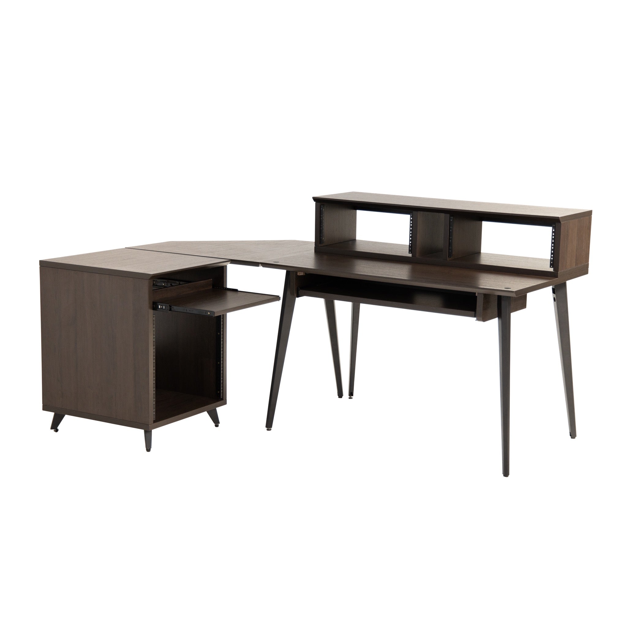 Gator Frameworks Elite Furniture Series Main Desk – Dark Walnut Brown Finish