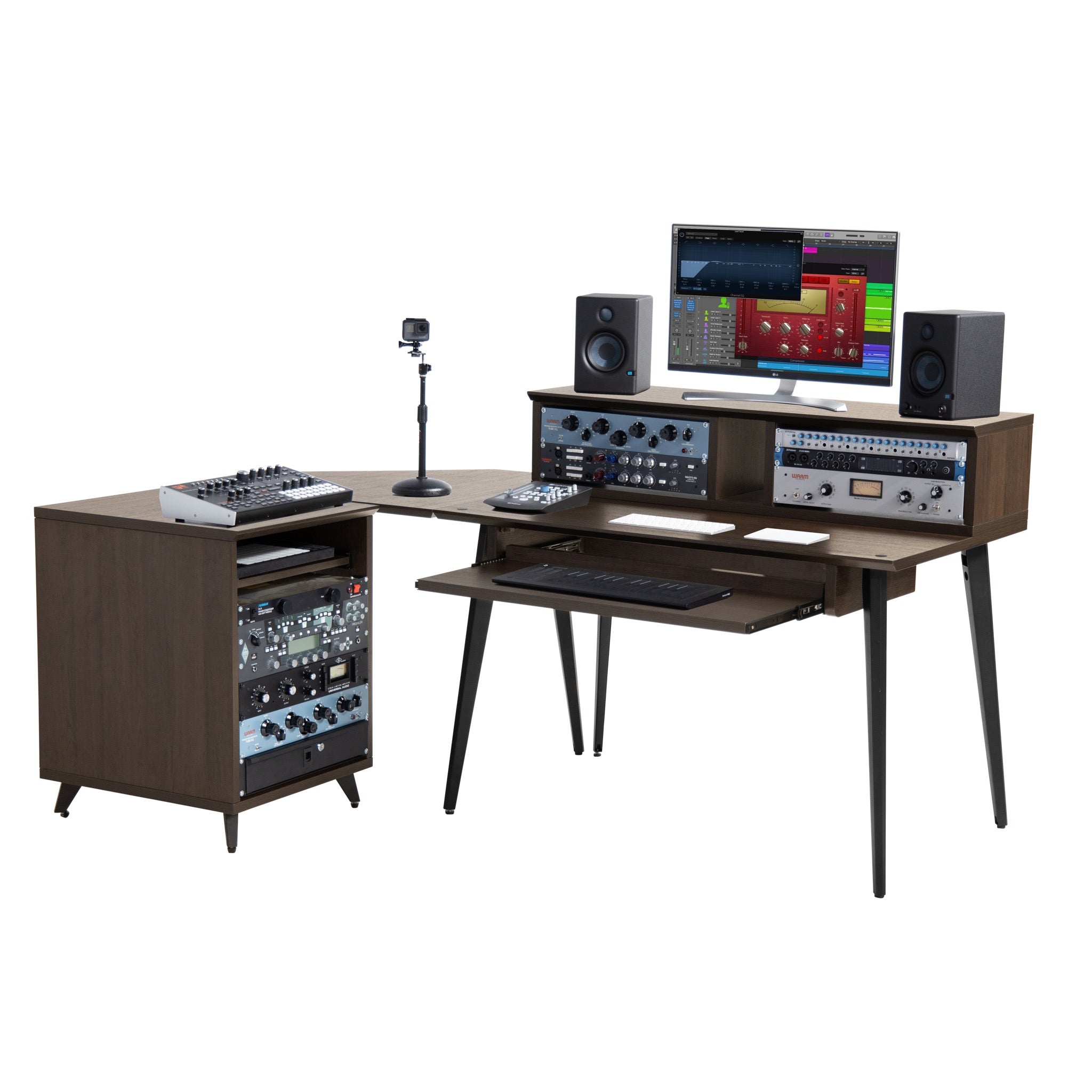 Gator Frameworks Elite Furniture Series Main Desk – Dark Walnut Brown Finish