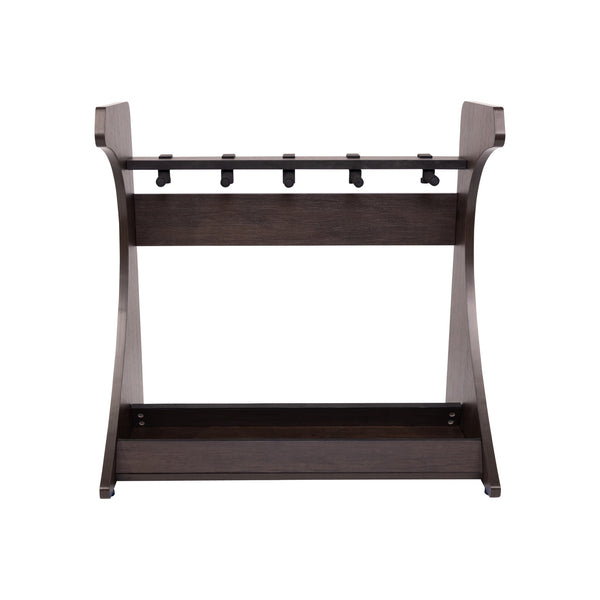 Gator Frameworks Elite Five Electric/Acoustic Guitar Rack – Walnut Brown Finish