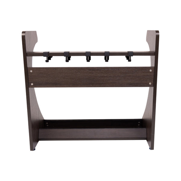 Gator Frameworks Elite Five Electric/Acoustic Guitar Rack – Walnut Brown Finish