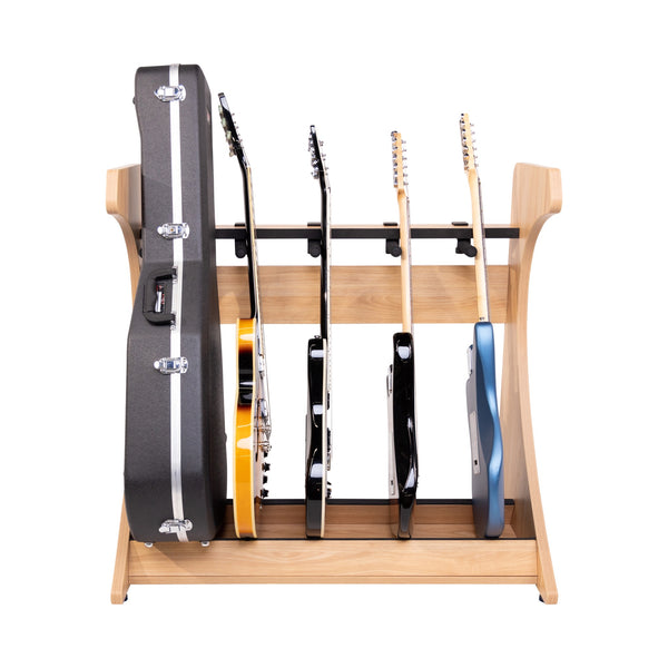Gator Frameworks Elite Five Electric/Acoustic Guitar Rack – Natural Maple Finish