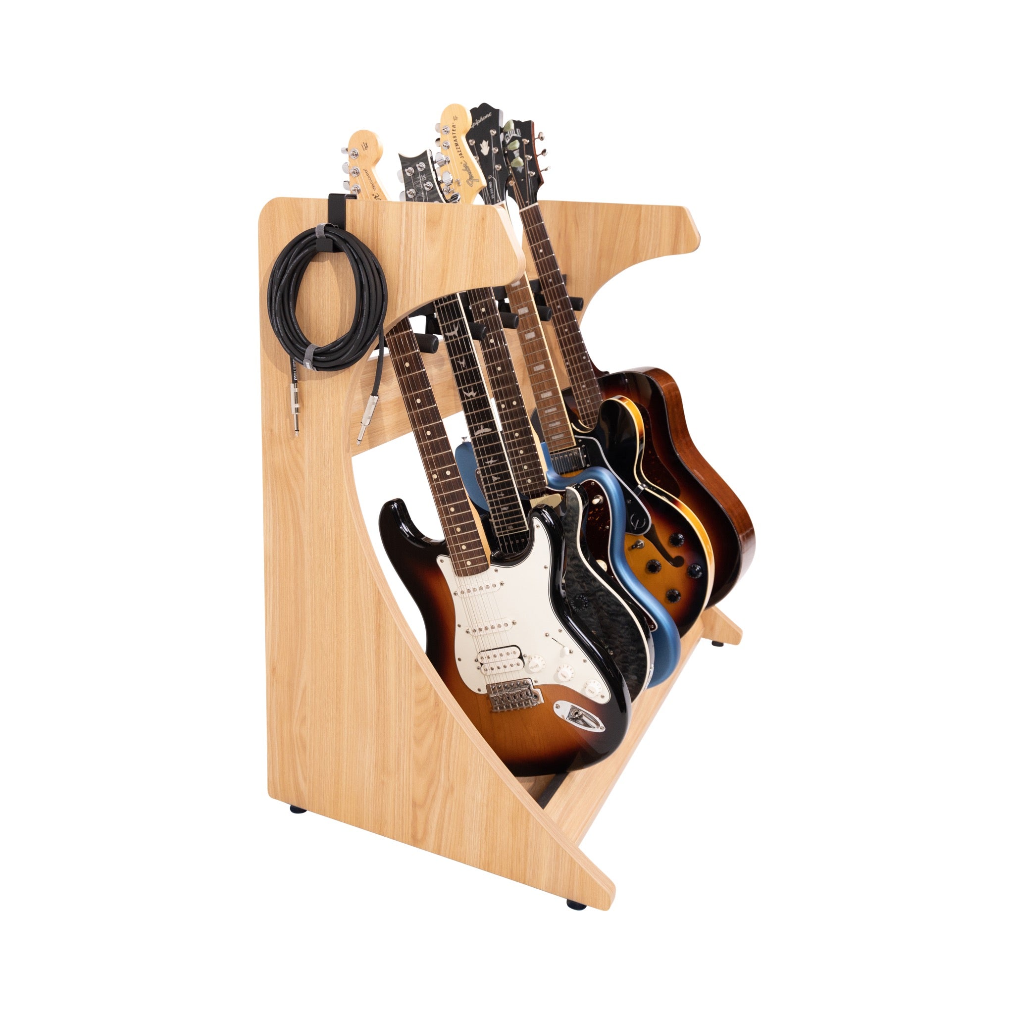 Gator Frameworks Elite Five Electric/Acoustic Guitar Rack – Natural Maple Finish