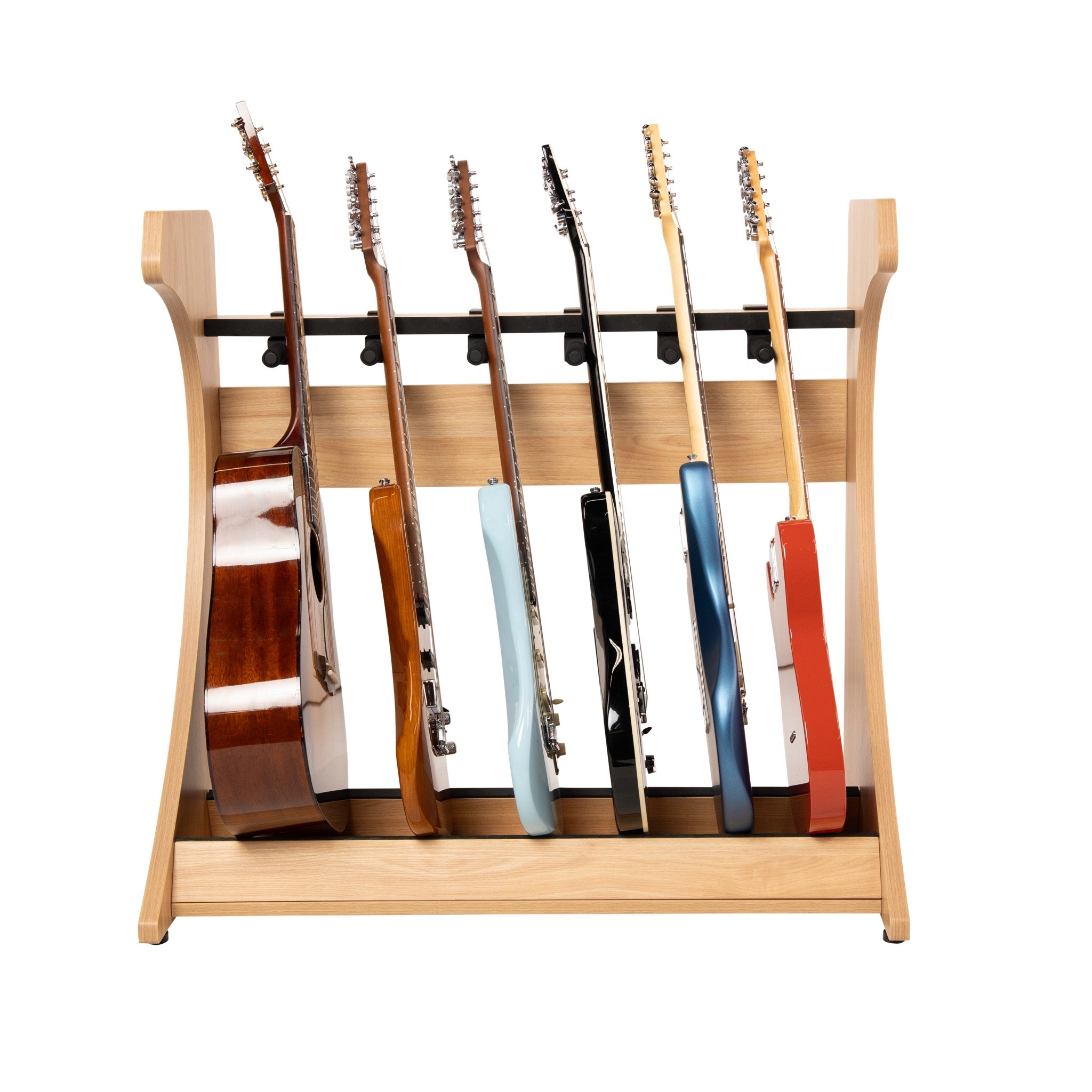 Gator Frameworks Elite Five Electric/Acoustic Guitar Rack – Natural Maple Finish
