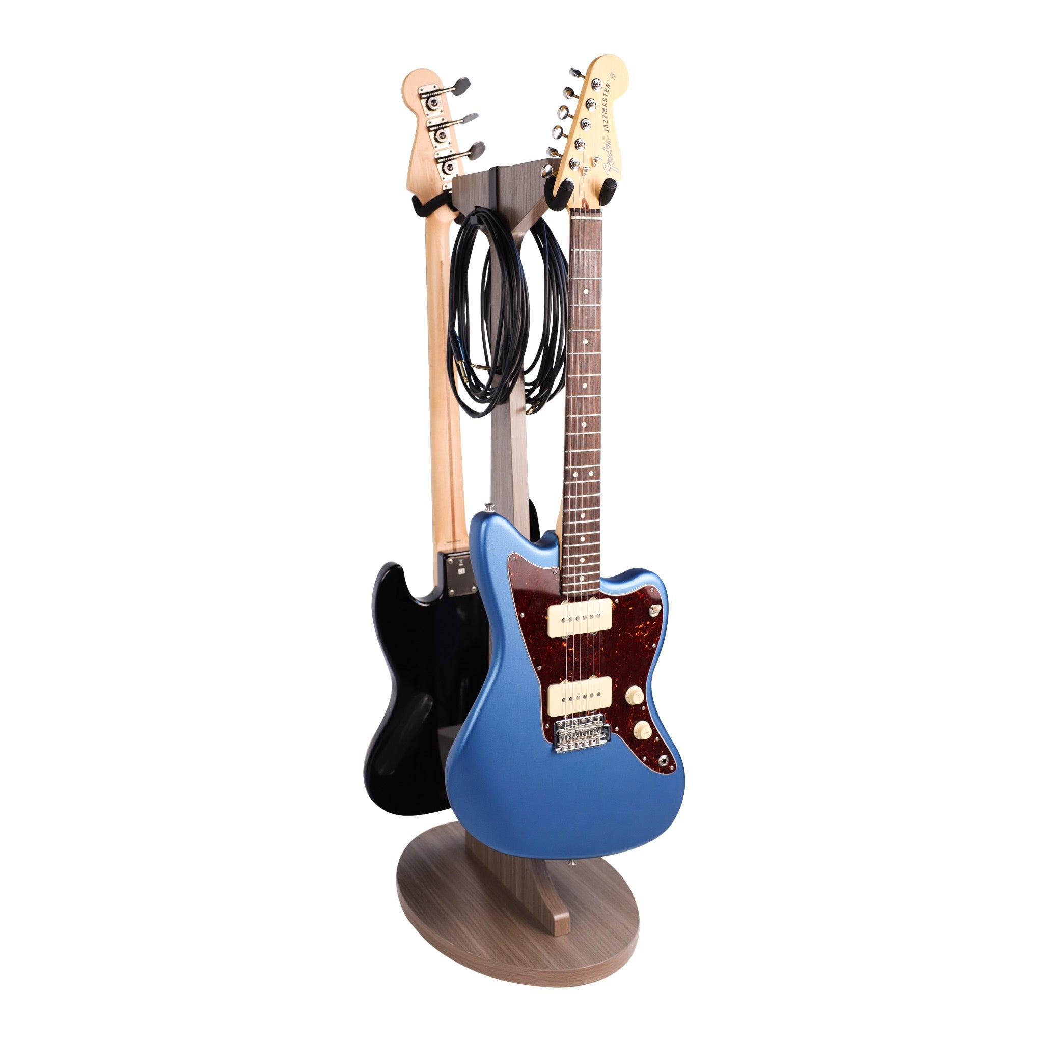 Gator Frameworks Elite Series Dual Guitar Hanging Stand – Driftwood Grey Finish