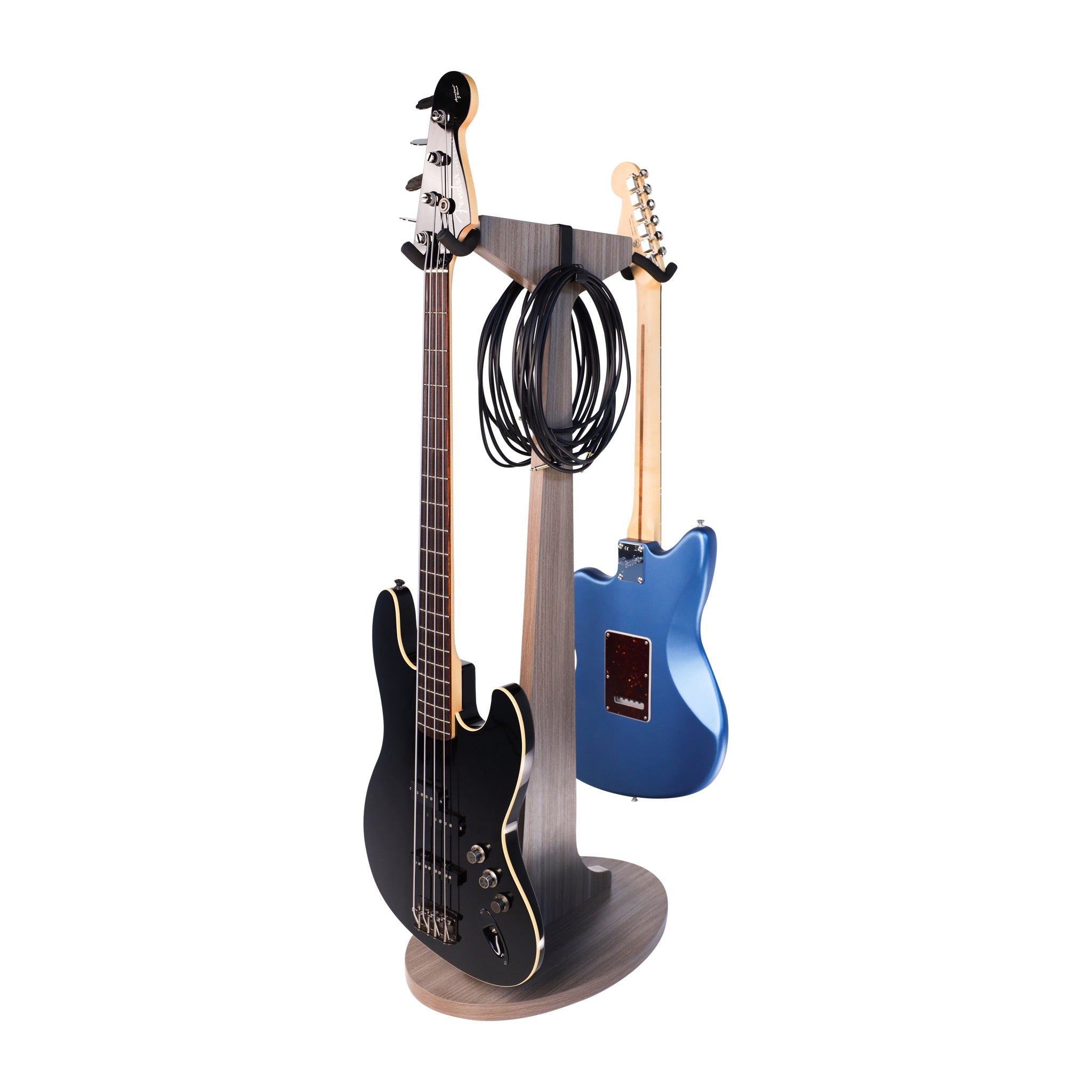 Gator Frameworks Elite Series Dual Guitar Hanging Stand – Driftwood Grey Finish