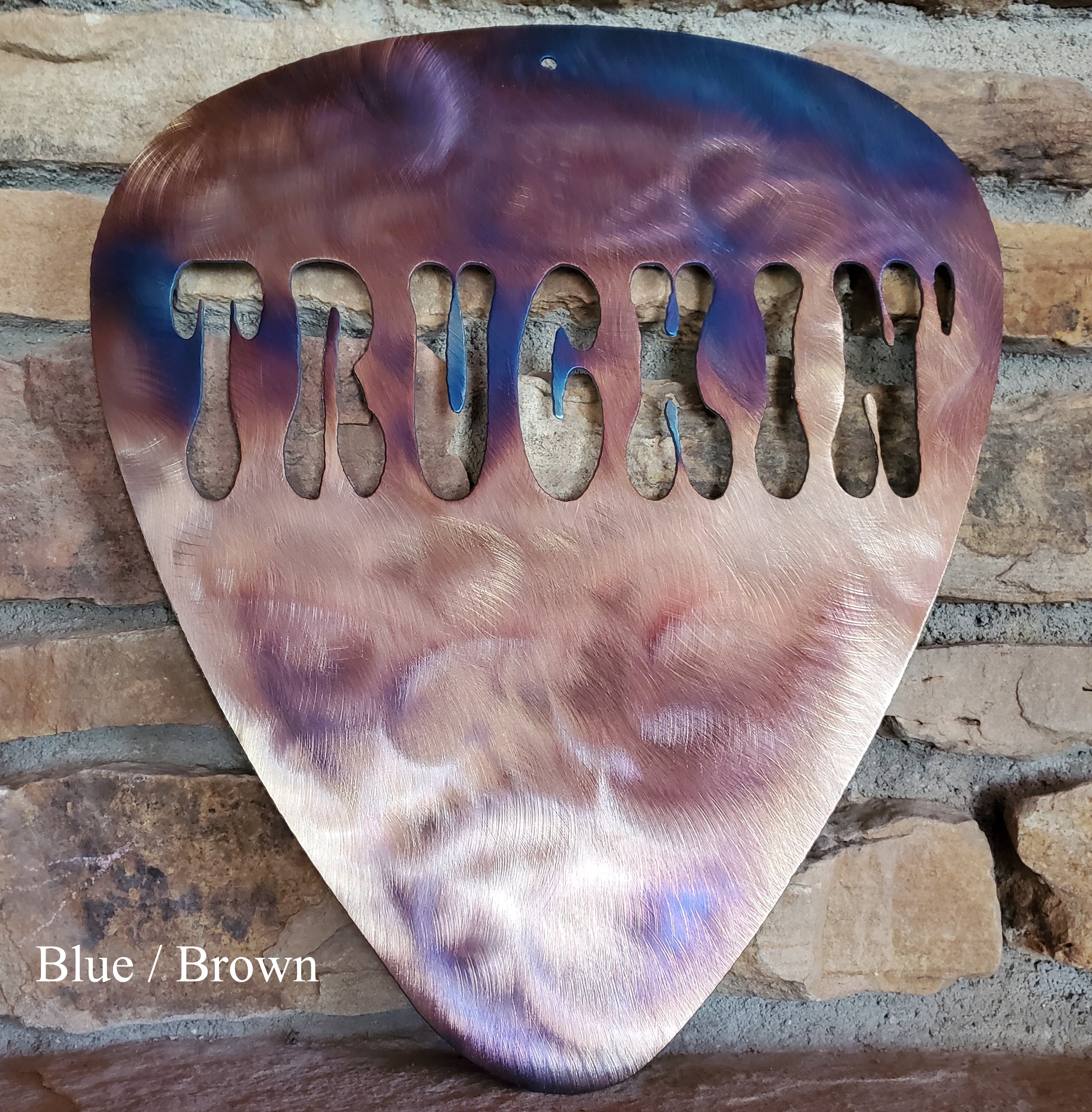 Grateful Dead Truckin' Guitar Pick Metal Art