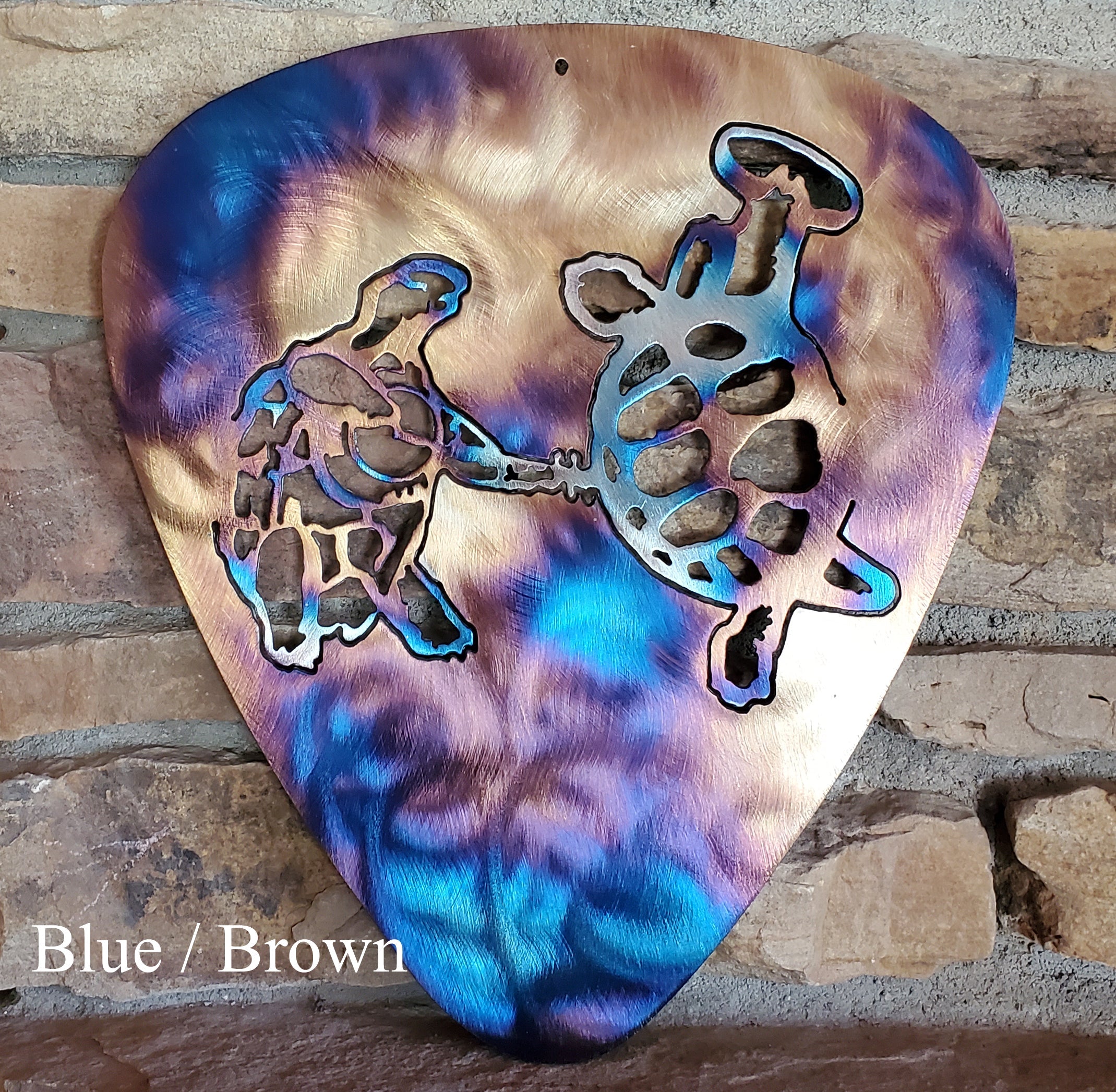 Grateful Dead Dancing Turtles Guitar Pick Metal Art