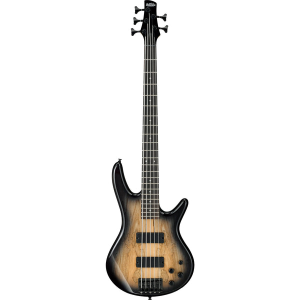Ibanez GIO GSR205SMNGT 5-String Electric Bass Guitar - Spalted Maple Top, Natural Gray Burst