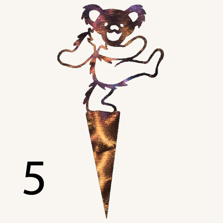 Grateful Dead Dancing Bear Garden Stake Metal Art