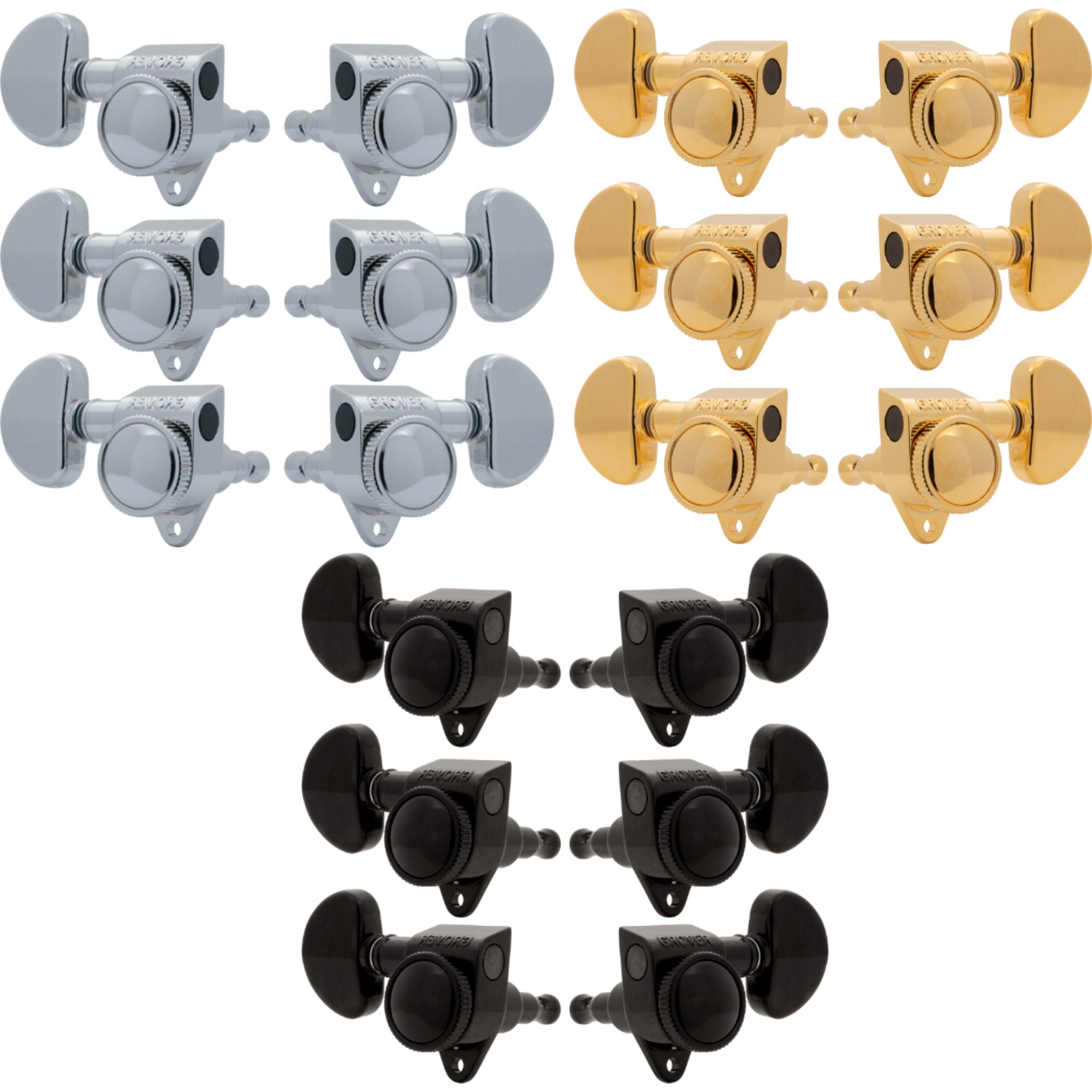 Tuners - Grover, Rotomatic Roto-Grip locking, 3 per side