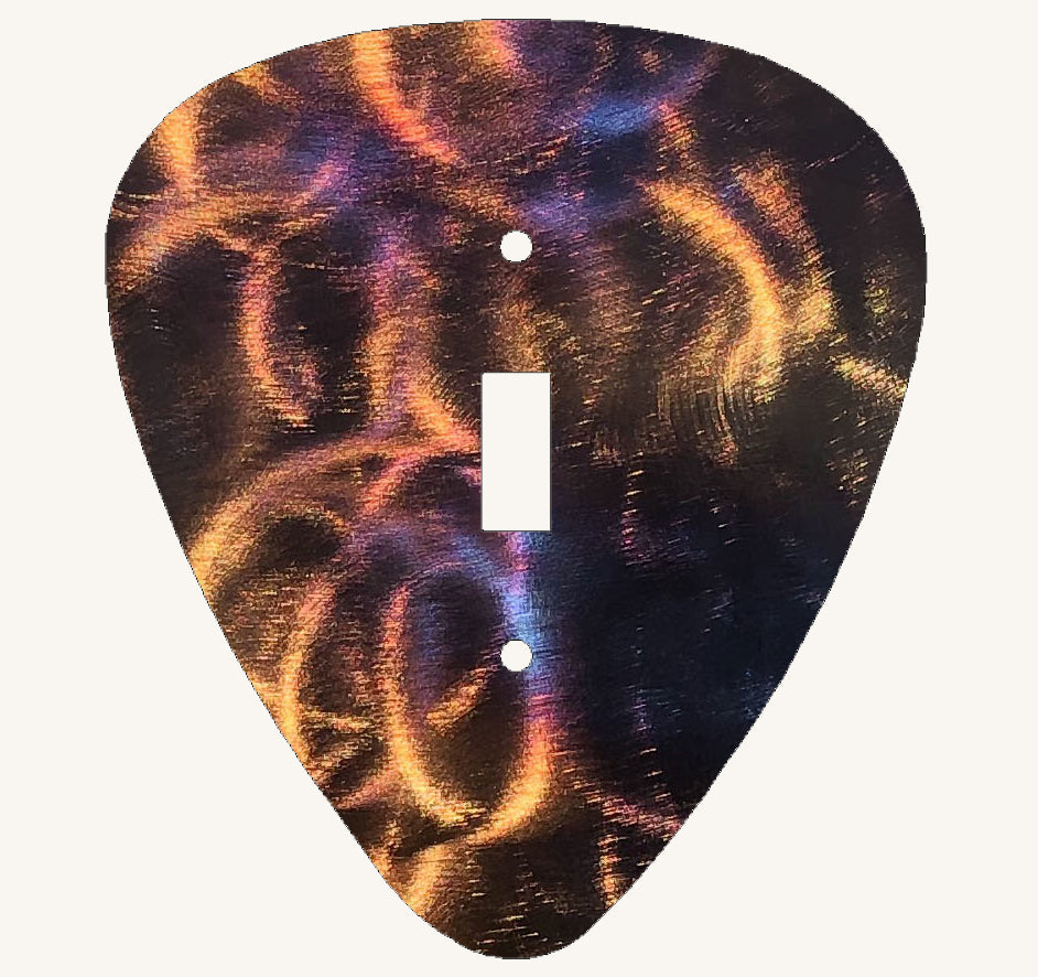 Guitar Pick Light Switch Cover Metal Art