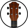 Amahi HCLF220 Soprano Ukulele with Mahogany Top and Black ABS Body - Gig Bag Included