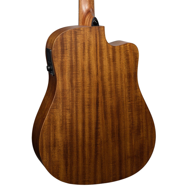 Lag Hyvibe 10 Left-Handed Dreadnought Cutaway Satin