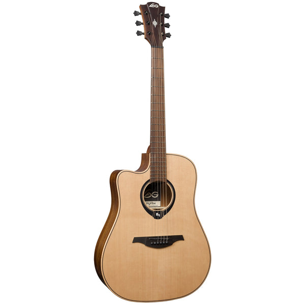 Lag HyVibe 10 Smart Guitar – Dreadnought Cutaway Acoustic-Electric with Bluetooth