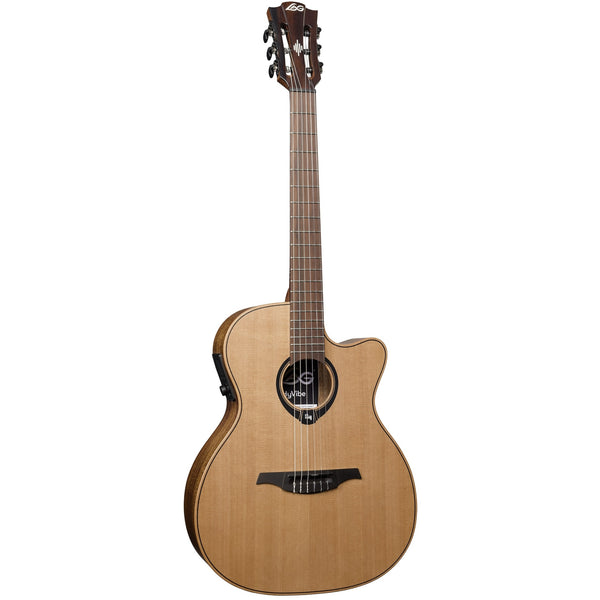 Lag HyVibe 10 Smart Guitar – Dreadnought Cutaway Acoustic-Electric with Bluetooth