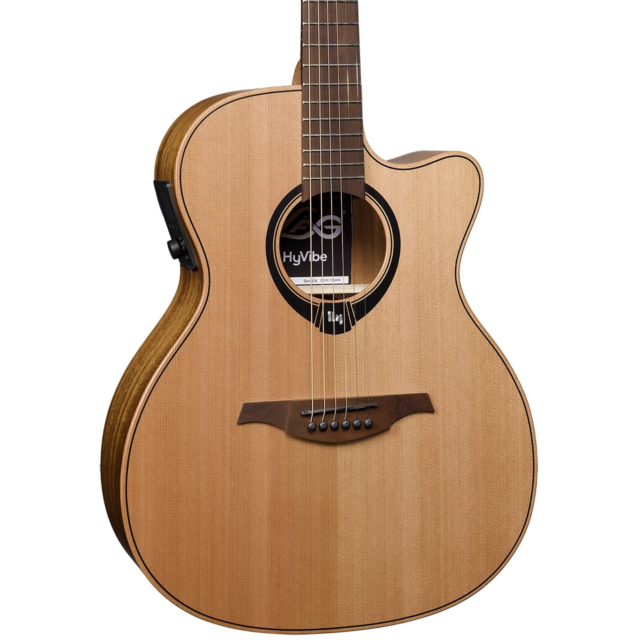 Lag HyVibe 10 Smart Guitar – Dreadnought Cutaway Acoustic-Electric with Bluetooth