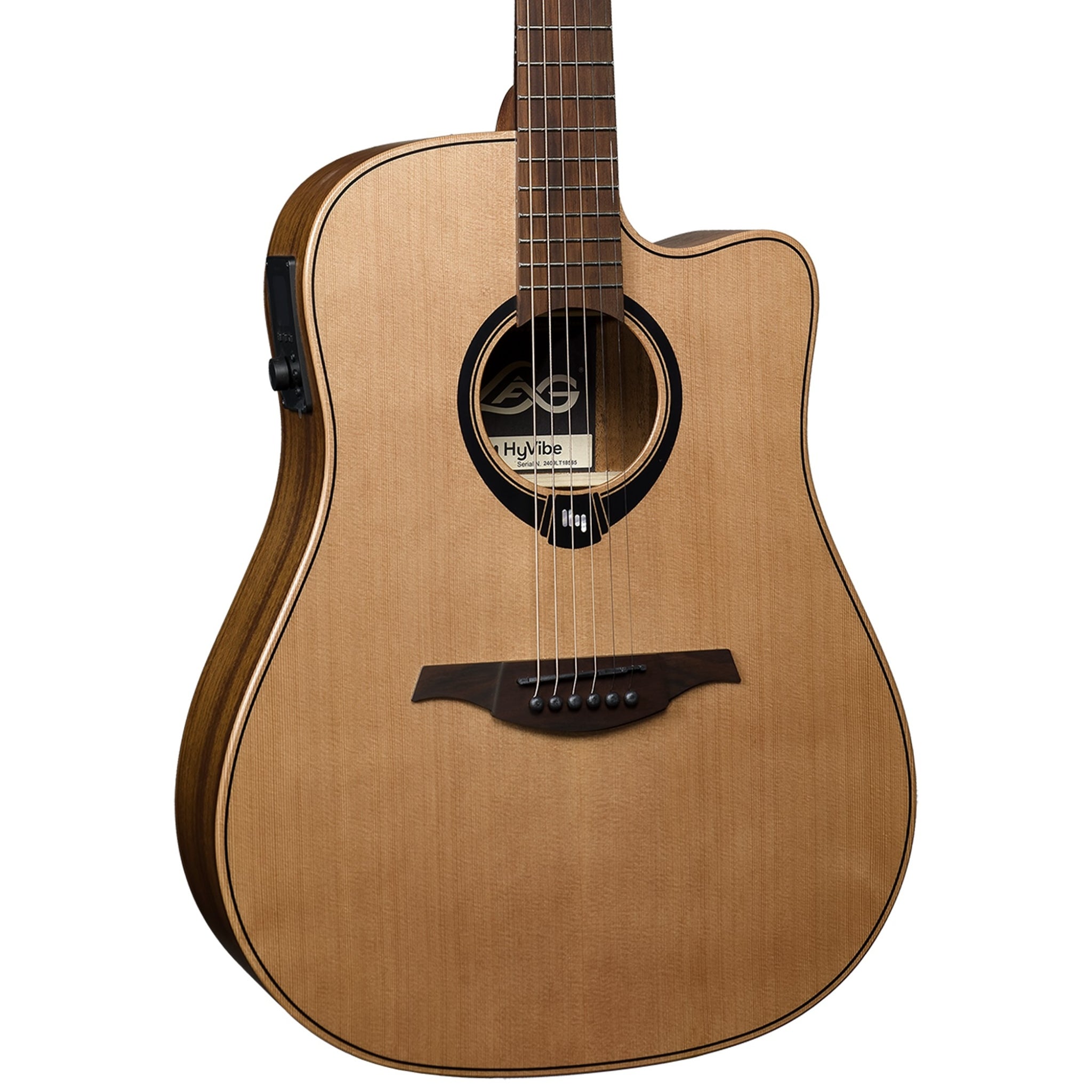Lag HyVibe 10 Smart Guitar – Dreadnought Cutaway Acoustic-Electric with Bluetooth