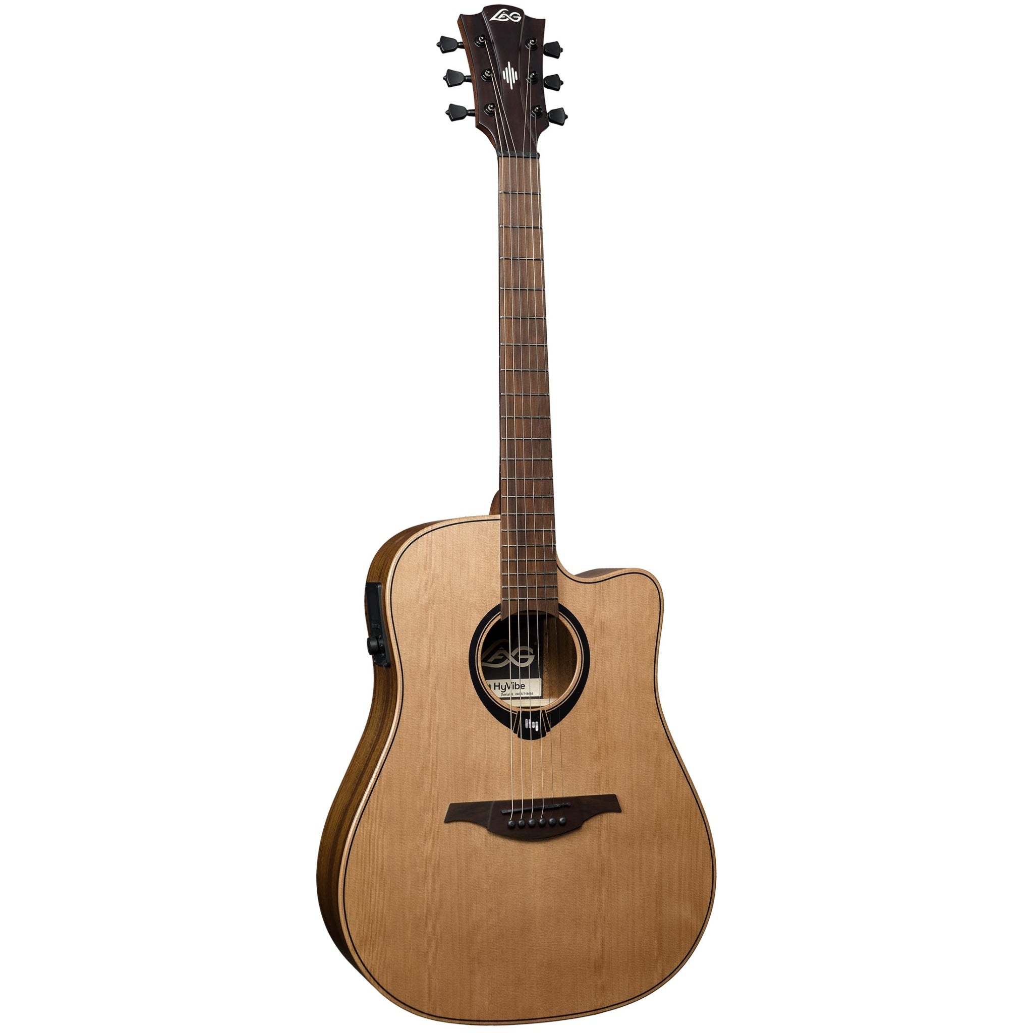 Lag HyVibe 10 Smart Guitar – Dreadnought Cutaway Acoustic-Electric with Bluetooth