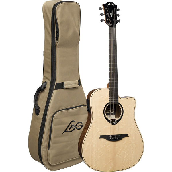 Lag HyVibe 10 Smart Guitar – Dreadnought Cutaway Acoustic-Electric with Bluetooth