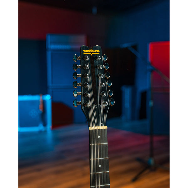 Washburn H12TB Wing Series Hawk 12-String Electric Guitar – Trans Black