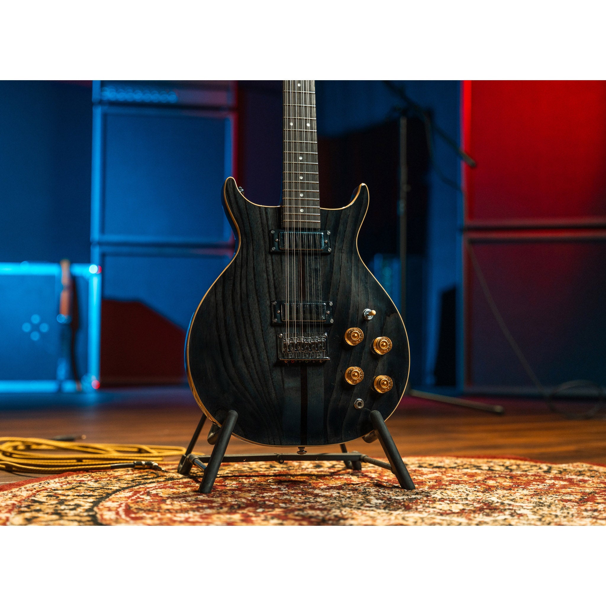 Washburn H12TB Wing Series Hawk 12-String Electric Guitar – Trans Black