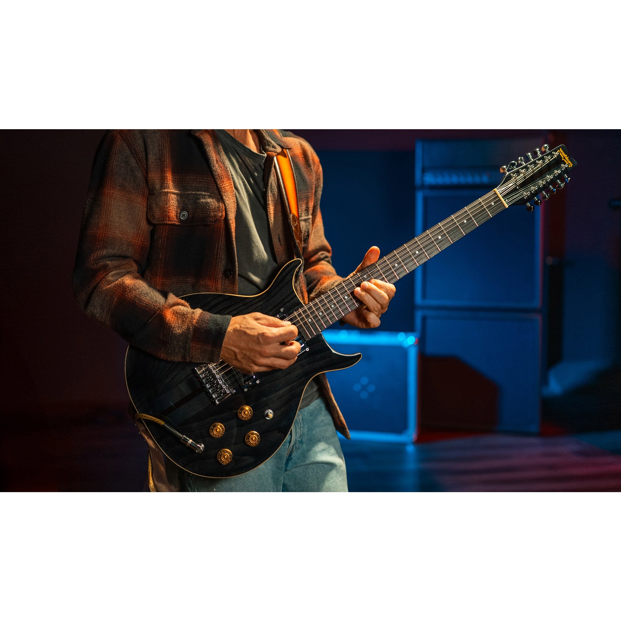 Washburn H12TB Wing Series Hawk 12-String Electric Guitar – Trans Black