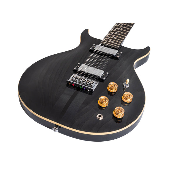Washburn H12TB Wing Series Hawk 12-String Electric Guitar – Trans Black
