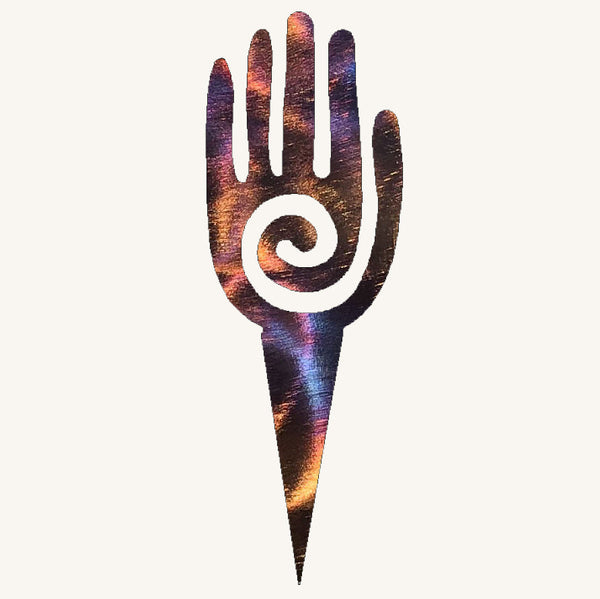 Healing Hand Metal Art Garden Stake